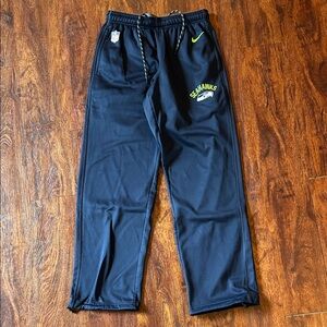 Nike Black Sweatpants with Green Accents